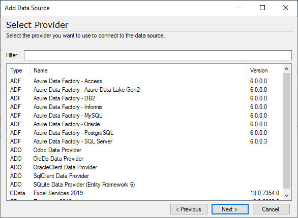 Add a data source - screenshot