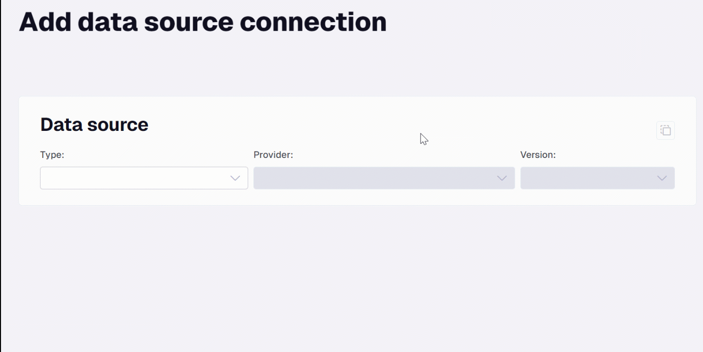 Adding data source connection