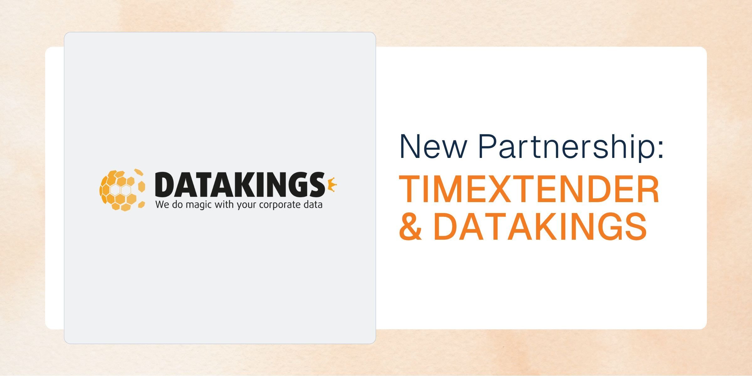 Partnership TimeXtender and Datakings