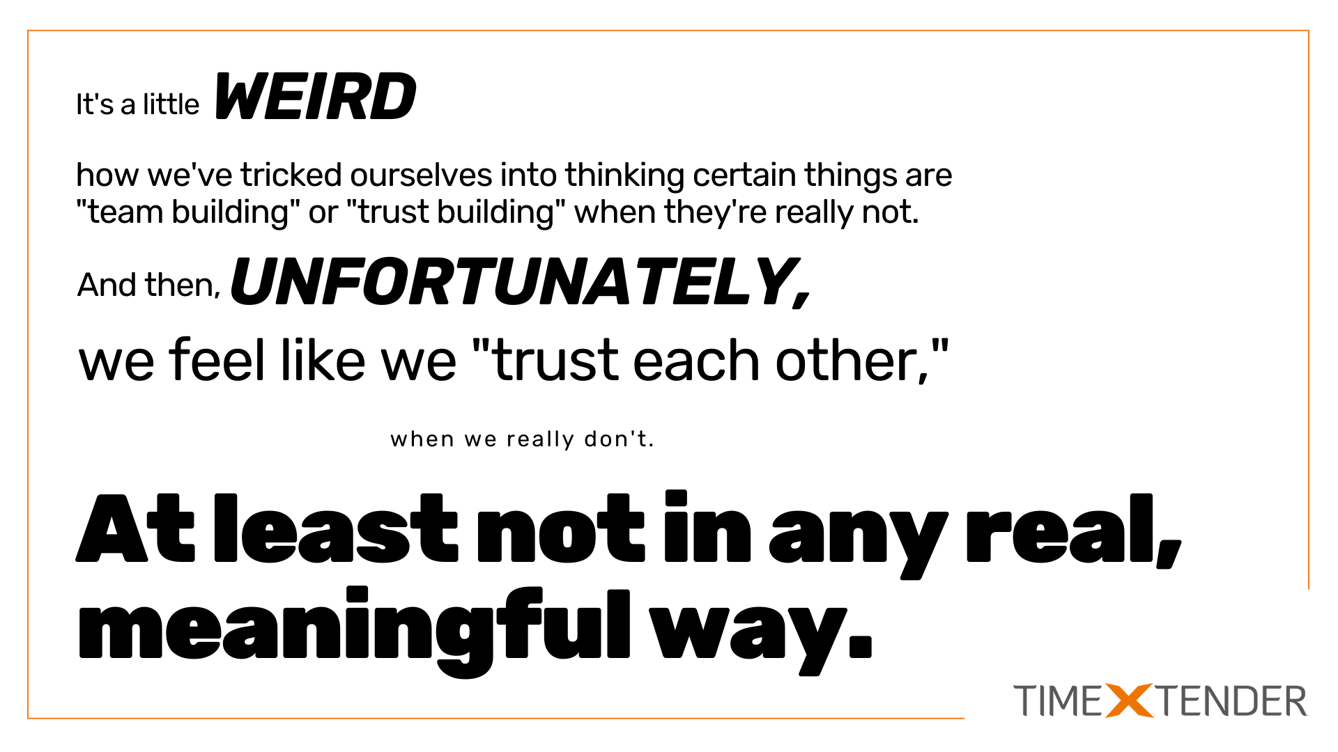 Typography based graphic defining trust and discussing its importance as a step in building a creative culture