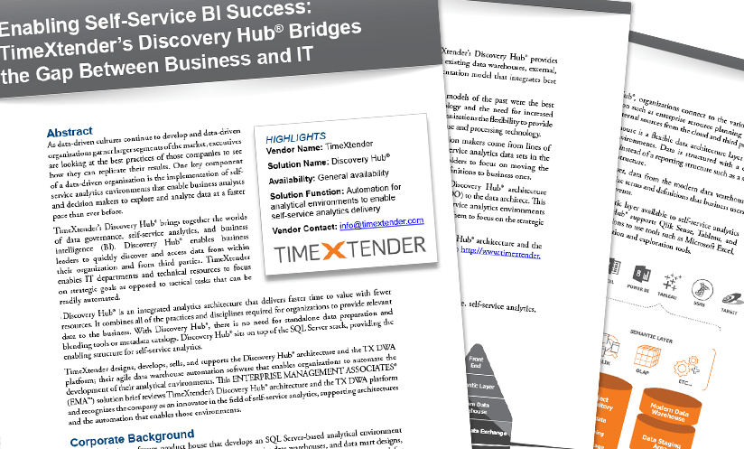 EMA-TimeXtender_DiscoveryHub_Report_2017