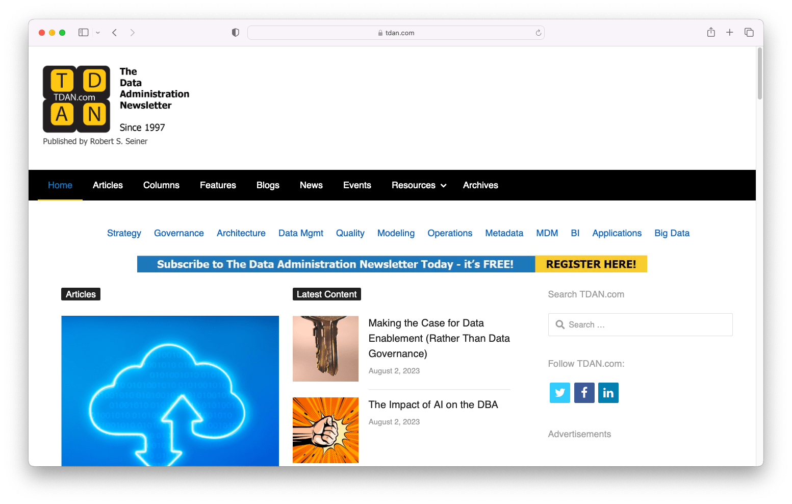 6. The Data Administration Newsletter Screenshot from 2023-Aug