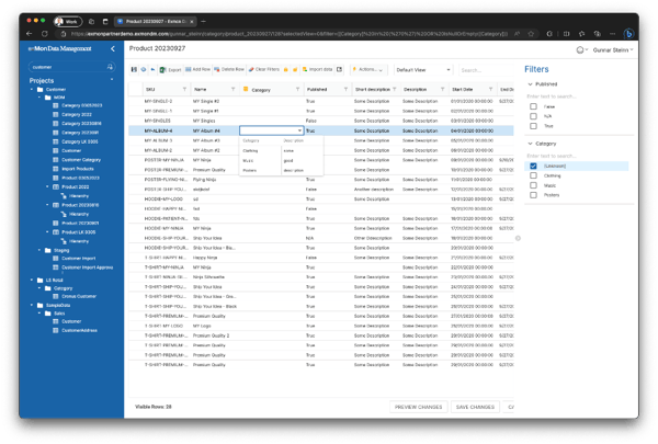 Exmon Master Data Management