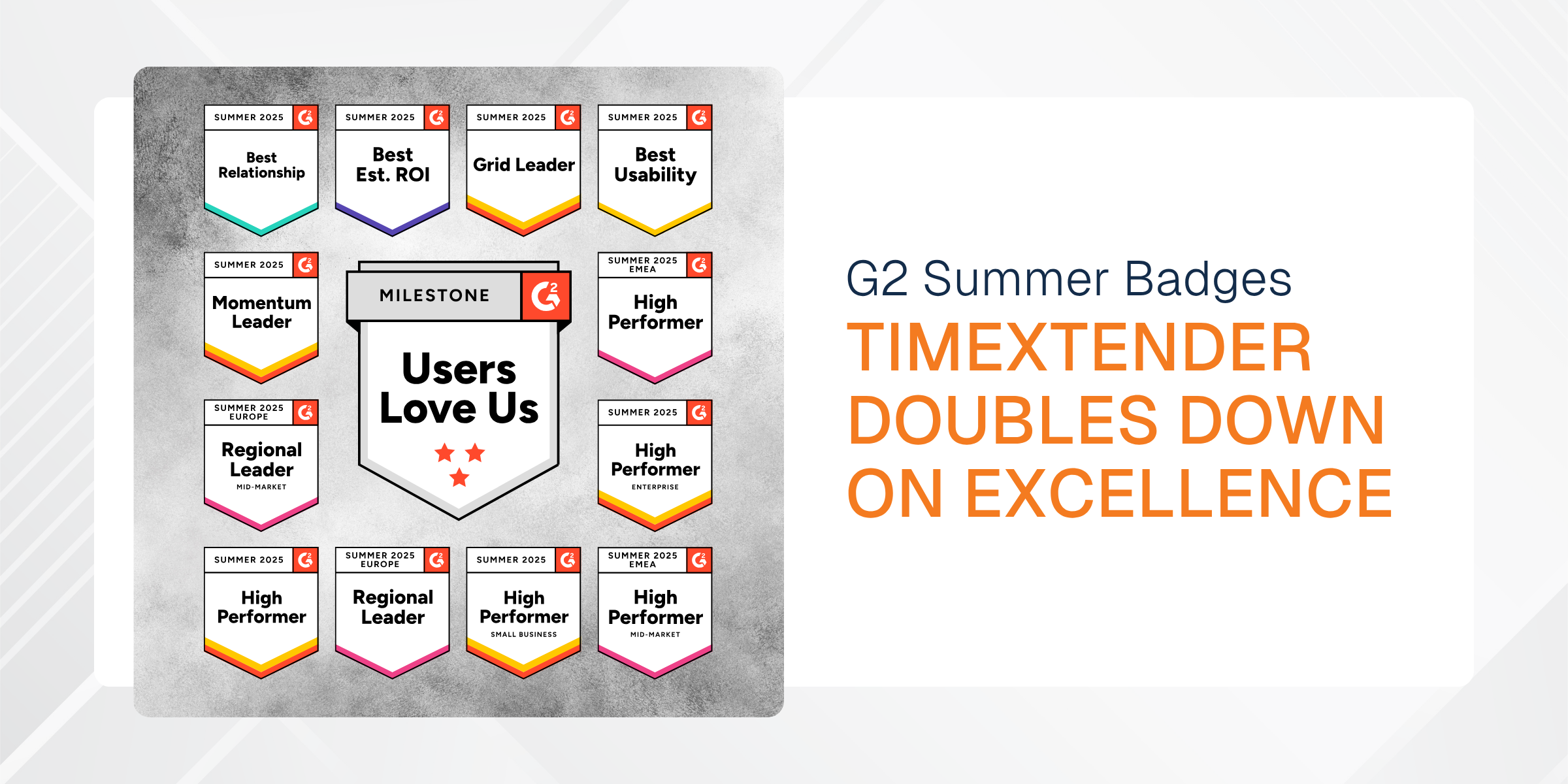 TimeXtender Doubles Down on Excellence: G2 Summer Badges